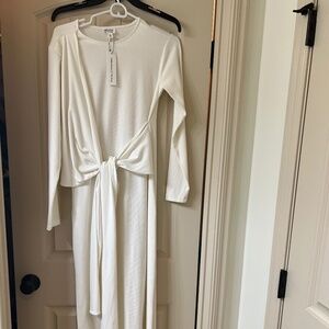The Drop Women's Ivory Side Knotted Tie Maxi Dress by @withloveleena